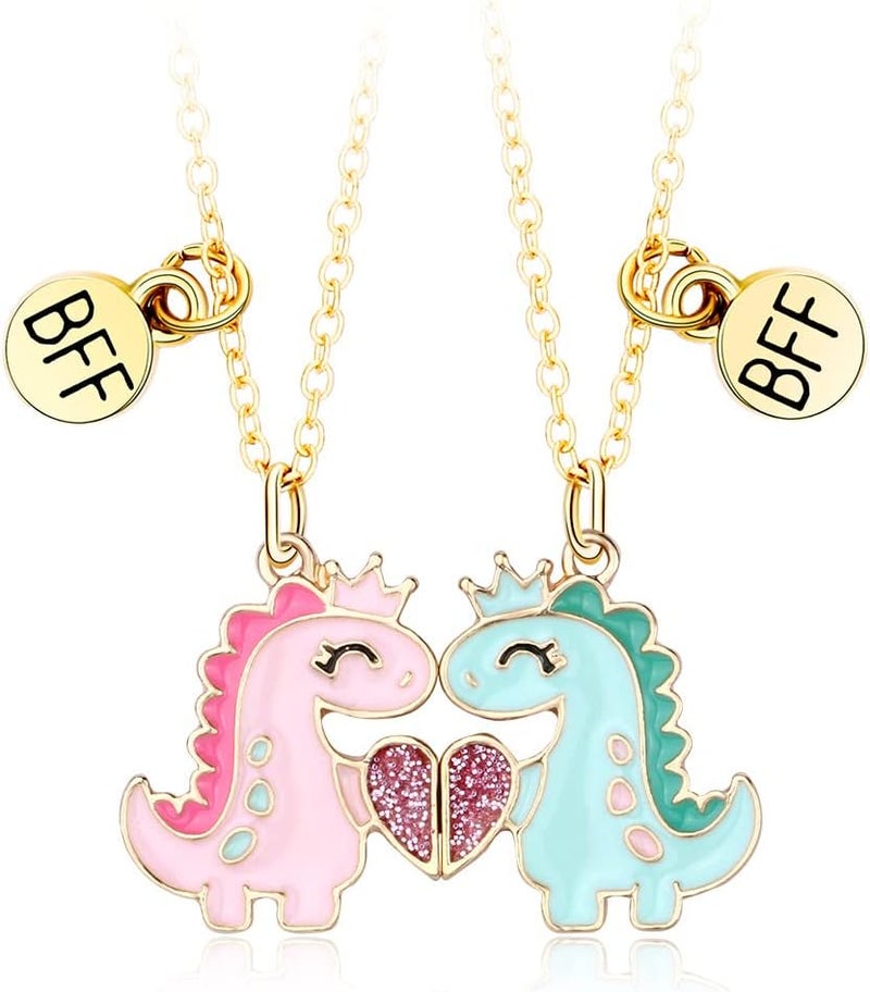 Lezmoii Friendship Necklace Best Friend Necklace Matching Magnetic BFF Necklace for 2 Girls Friendship Gifts - Image 1